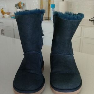 UGG Blue Winter Boots with Sheepskin Lining